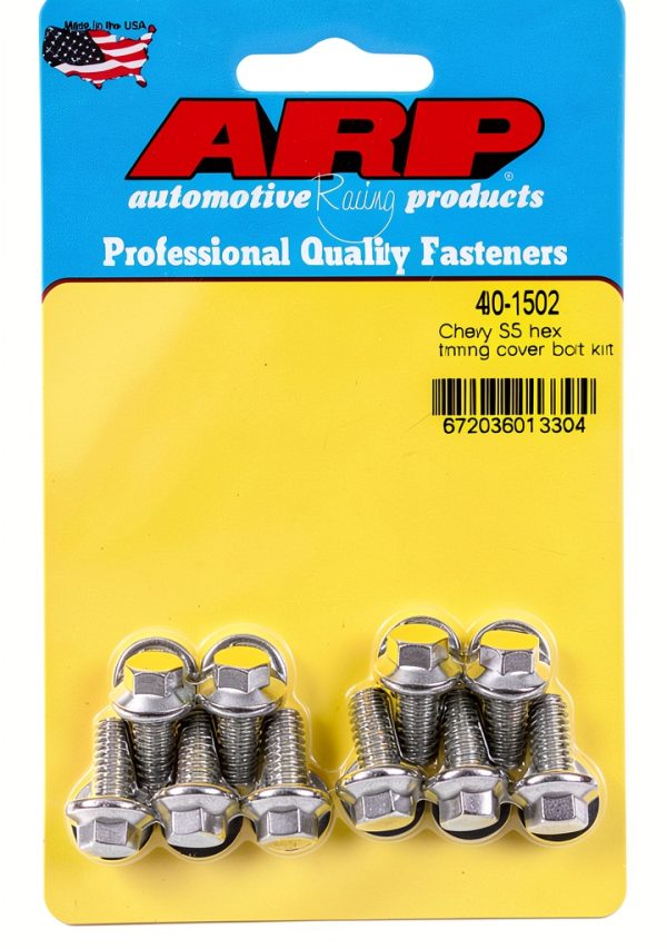 ARP Timing Cover Bolt Kit Small Block Chevy 3/8" Hex Bolt Set-0