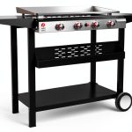 Gas One Flat Top Grill 4 Burner Propane Outdoor Cart Stainless Steel-0