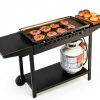 Gas One Flat Top Grill 4 Burner Propane Outdoor Cart Stainless Steel-5