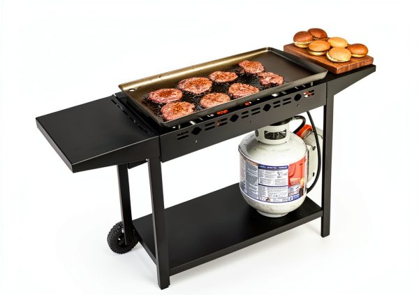 Gas One Flat Top Grill 4 Burner Propane Outdoor Cart Stainless Steel-5